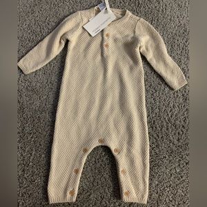 NWT MODERN MOMENTS GERBER KNIT ONESIE TAN
